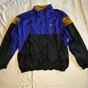 Vintage Nike Men's Purple and Black Windbreaker
